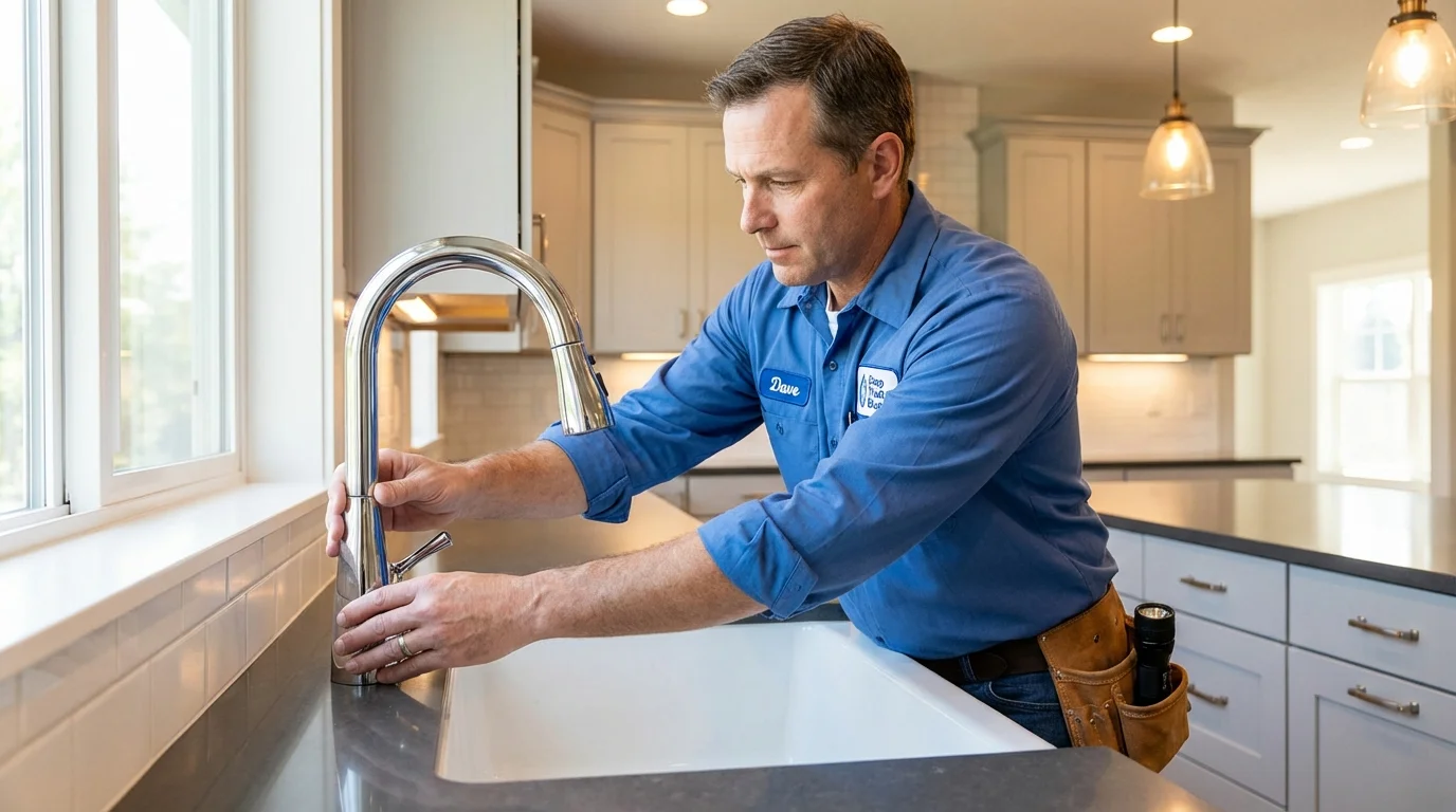 Kitchen faucet installation by Johns Plumbing LLC in Crystal Lake